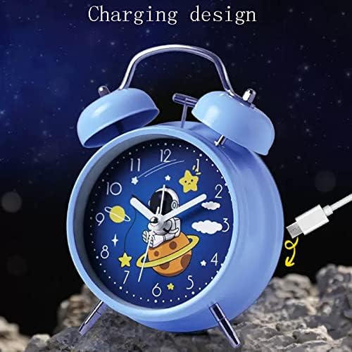 Double Bell Alarm Clock Rechargeable and Luminous