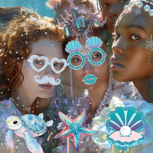 Under The Sea Party Decorations Photo Booth Props Mermaid Theme