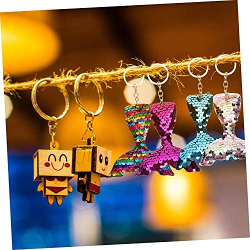PRETYZOOM 6pcs Mermaid Keychains for Backpacks and Keychain Decor