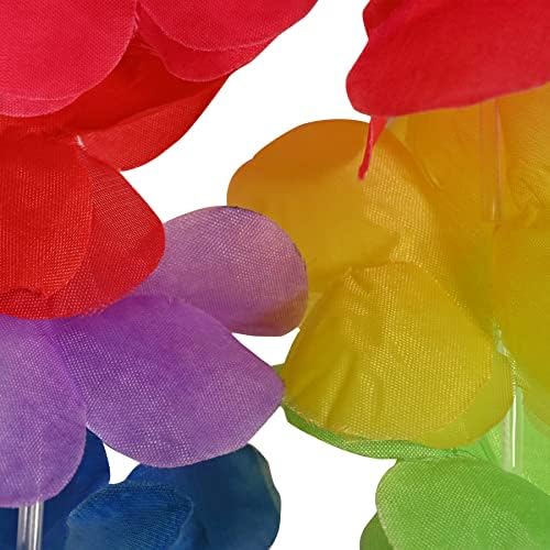 Beistle 6-Piece Rainbow Floral Headband Set 20 Inch