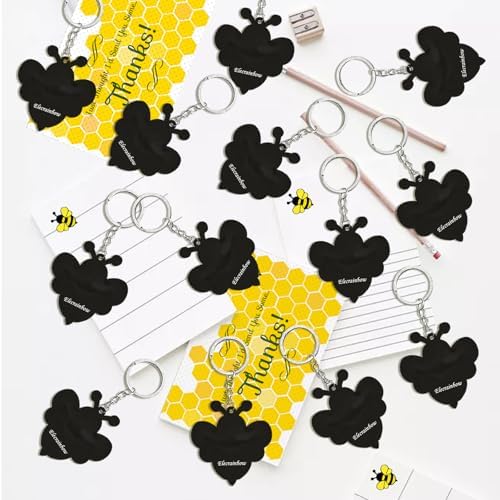 6 Pack Cute Bee Keyring Party Favors
