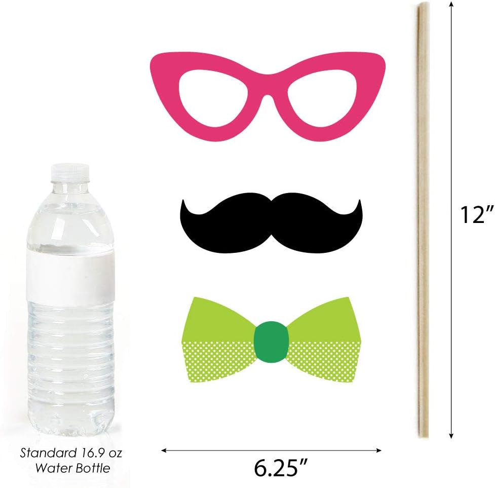 Big Dot of Happiness Birthday Photo Booth Props Kit 20 Count