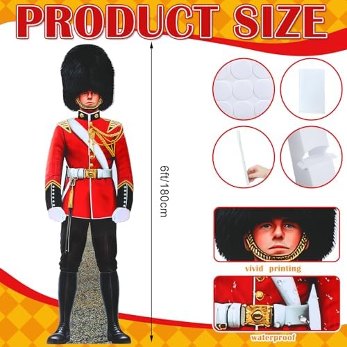 6 Ft British Royal Guard Stand-Up Cutout Prop