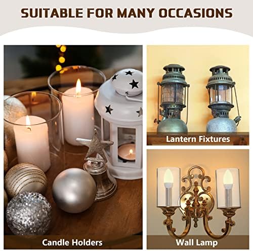 Yaomiao 6 Pcs Hurricane Glass Candle Holders