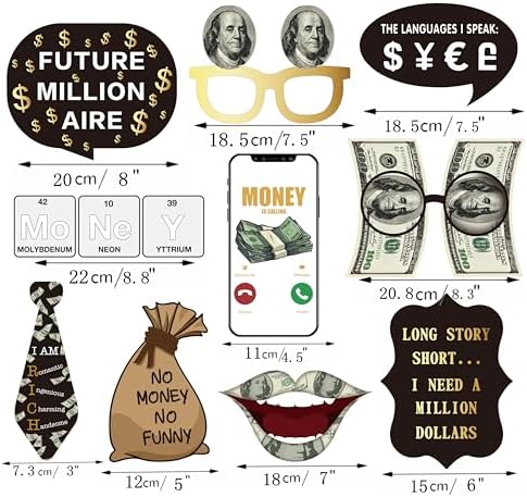 Fun Money Party Photo Booth Props