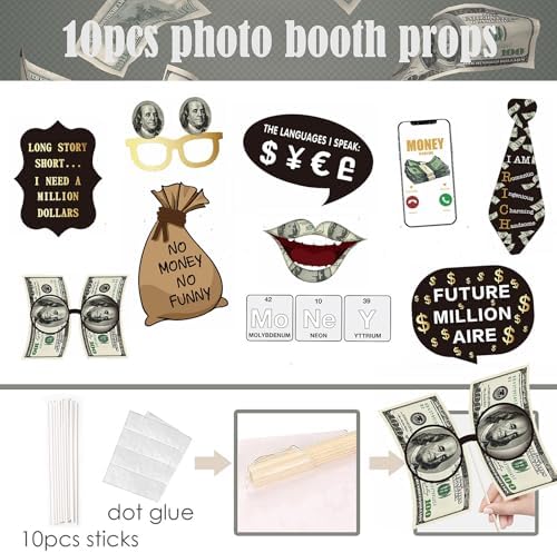 Fun Money Party Photo Booth Props
