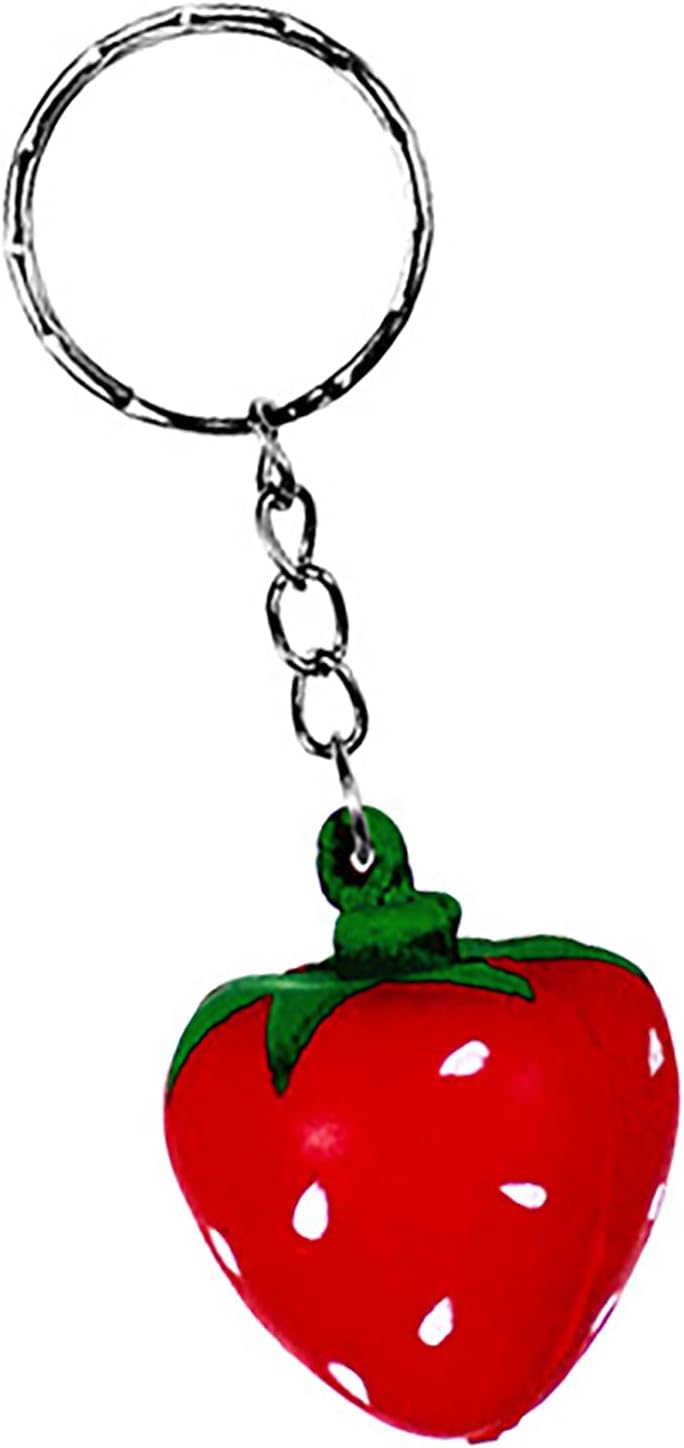 10 Pcs Strawberry Keychain Keyring Charm for Party Favors