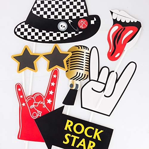 Paper Jazz Rock and Roll Party Decorations 18pcs
