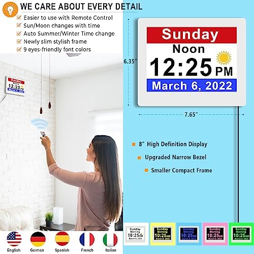 Vefa 30 Alarms Extra Large Digital Clock with Auto DST