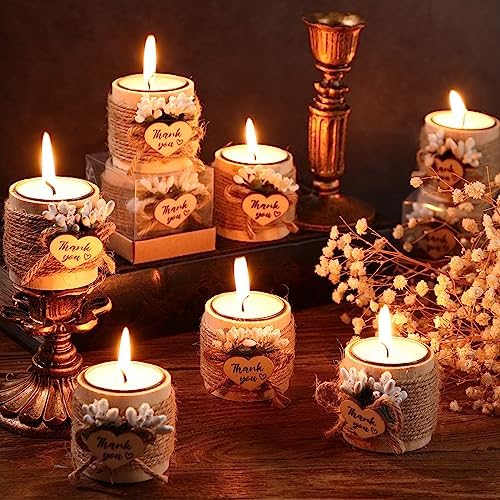 Retisee 12 Pack Wood Candle Holders Wedding Favors