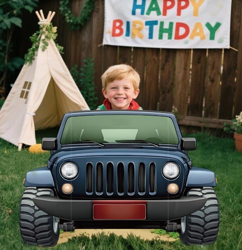 Jungle Safari Off-Road Vehicle Cardboard Cutout