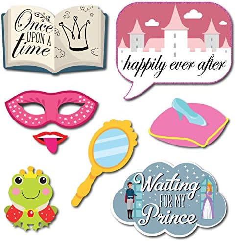 Princess Photo Booth Props - 41-Piece Fun Kit