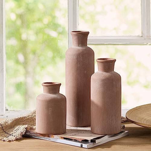 LUKA Ceramic Vase Set of 3 for Home Decor