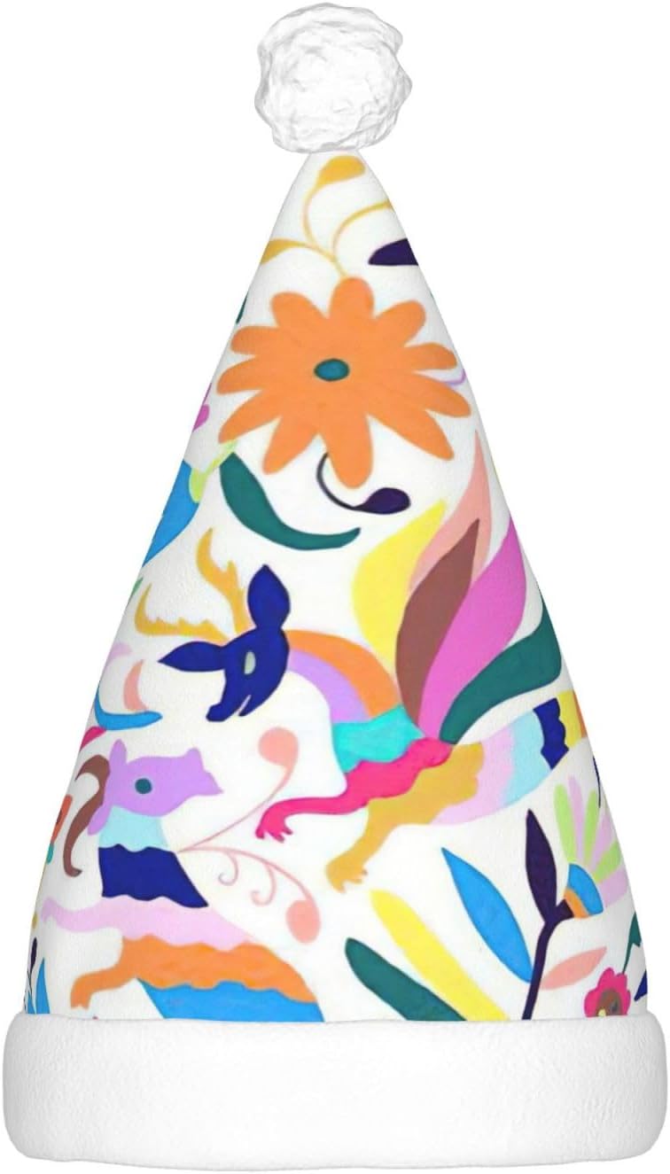 QinZheng LED Santa Hat with Animals Print