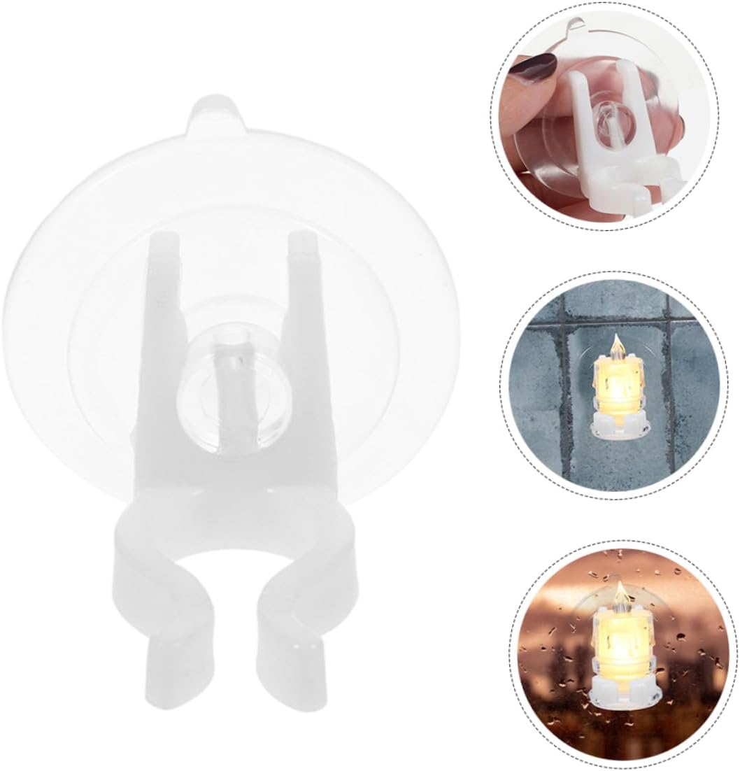 2pcs Transparent Suction Cup Candle Holders for Windows