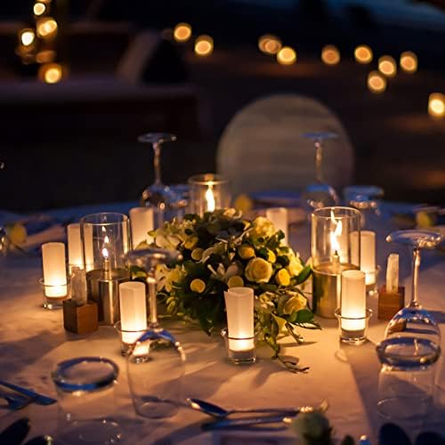 Yaomiao 6 Pcs Hurricane Glass Candle Holders