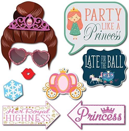 Princess Photo Booth Props - 41-Piece Fun Kit