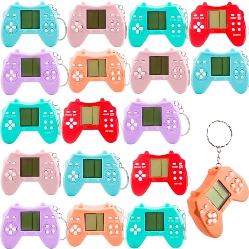 18 Pack Mini Game Keychain for Parties and Gifts