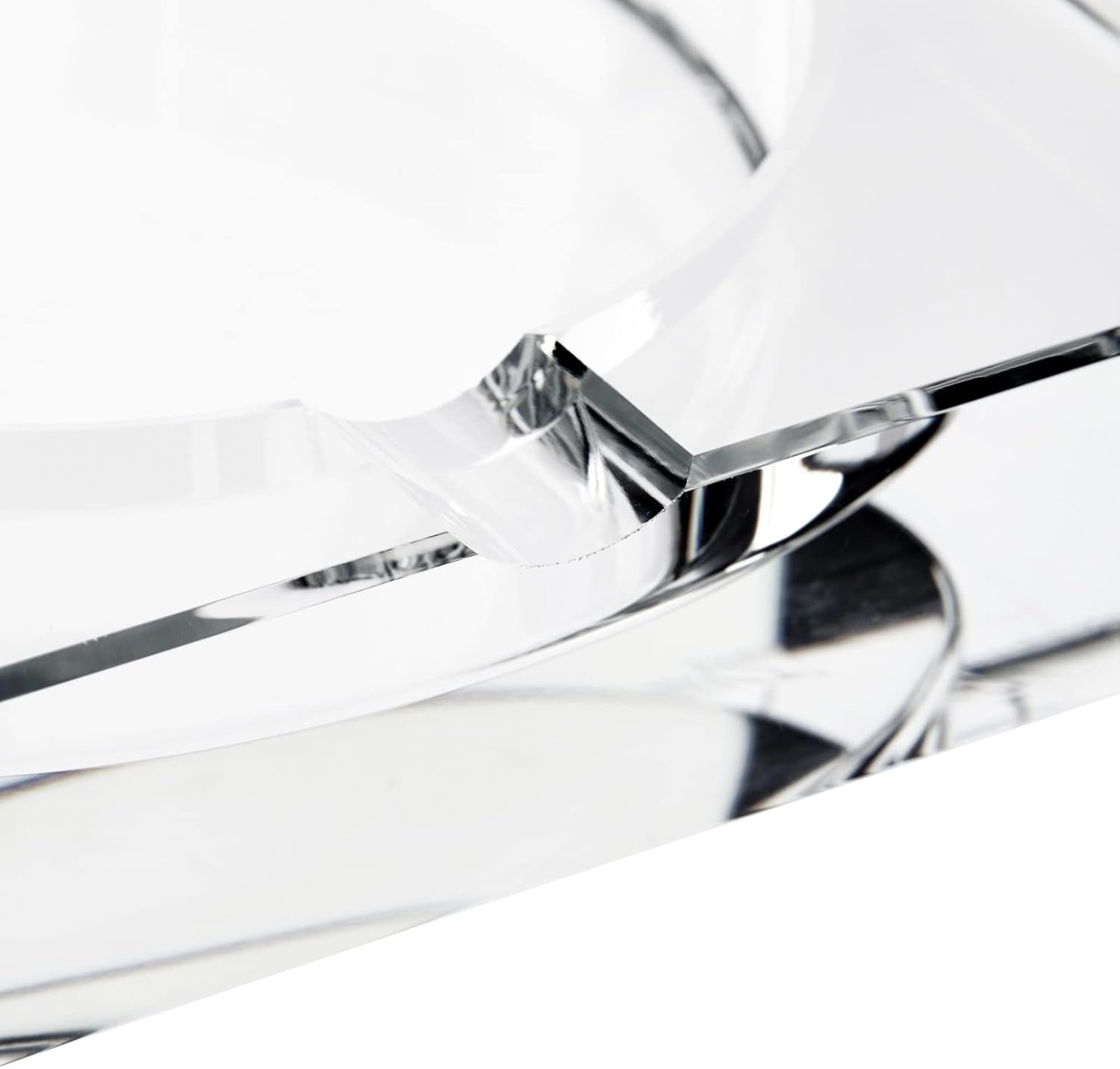Juvale Glass Crystal Ashtray with 4 Slots for Cigars