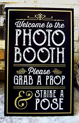 Perfect Photo Booth Prop Sign with Easel Backer Stand