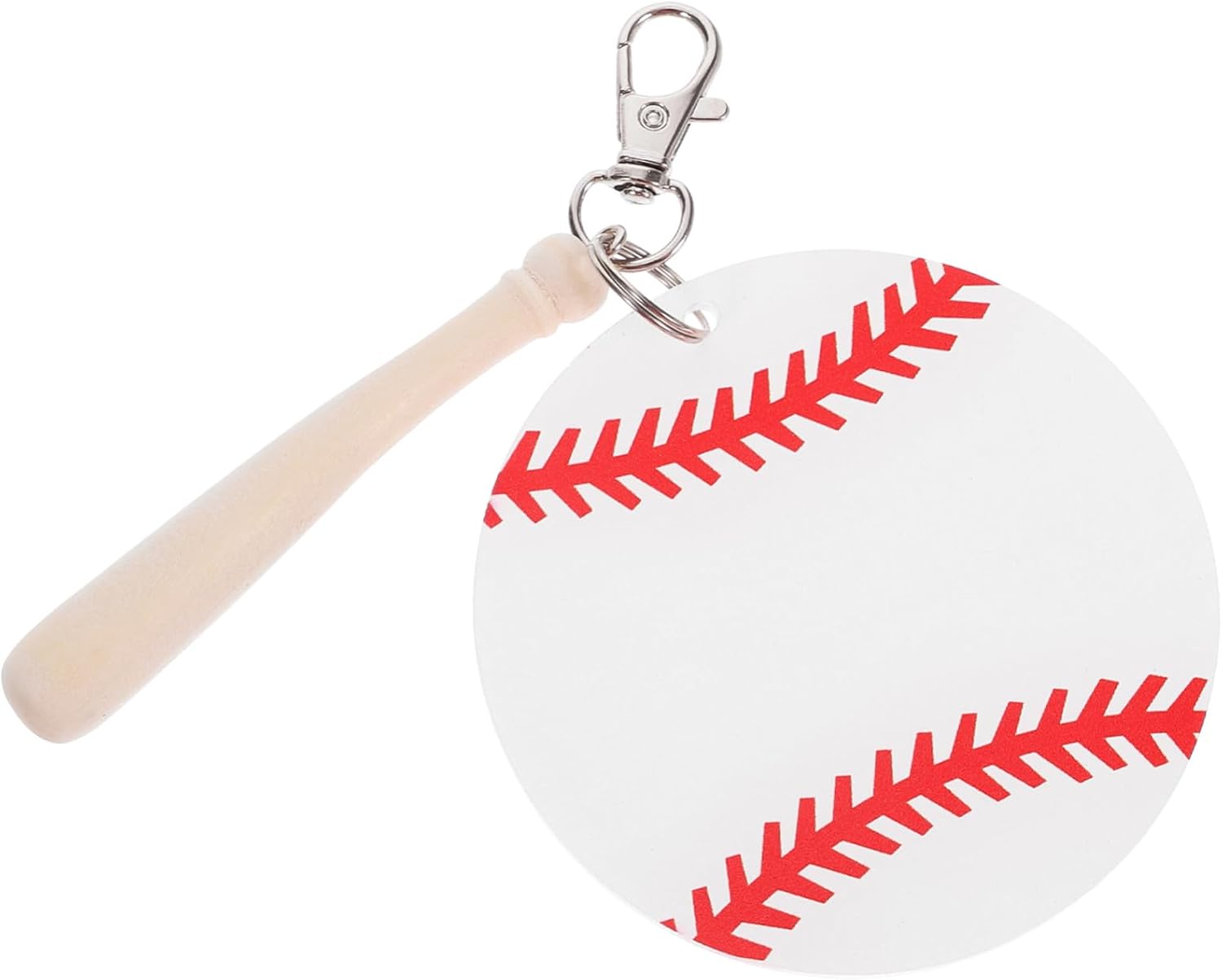 VALICLUD 2pcs Baseball Themed Durable Acrylic Keychains