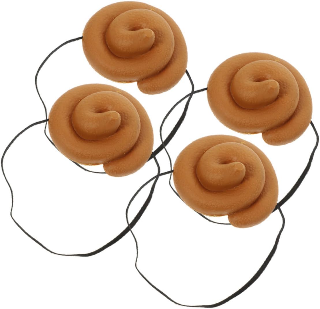 Toyvian 4 Pcs Poop Emoji Costume Hat for Parties