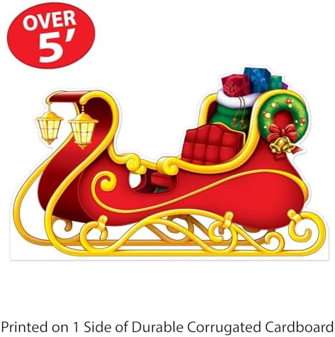 Beistle Santas Sleigh Photo Prop 37 x 510