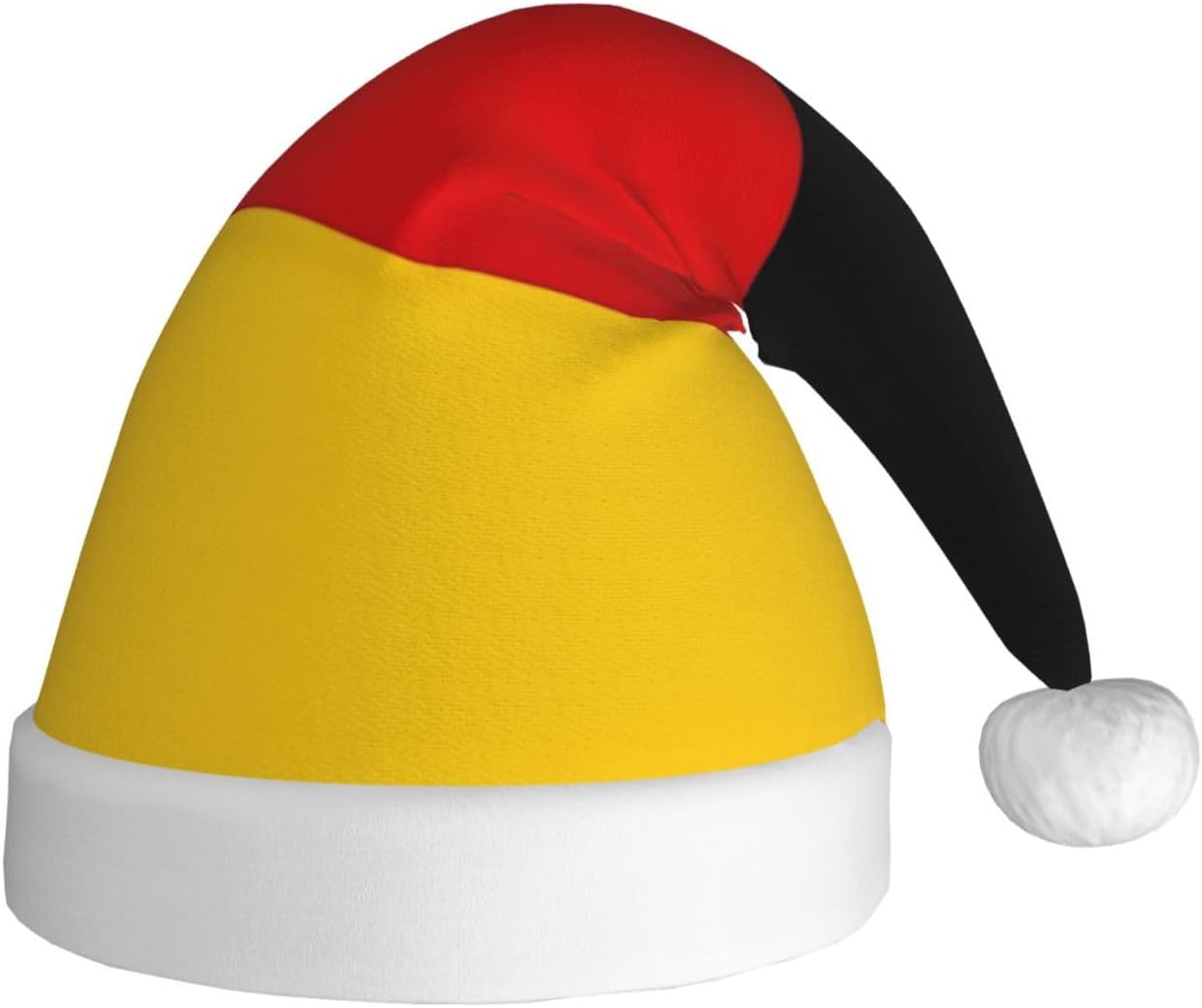 QinZheng Germany Flag Print Santa Hat for Women