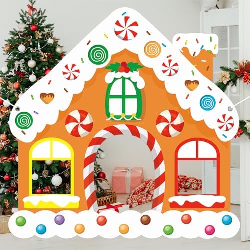 Large Christmas Gingerbread House Photo Booth Prop