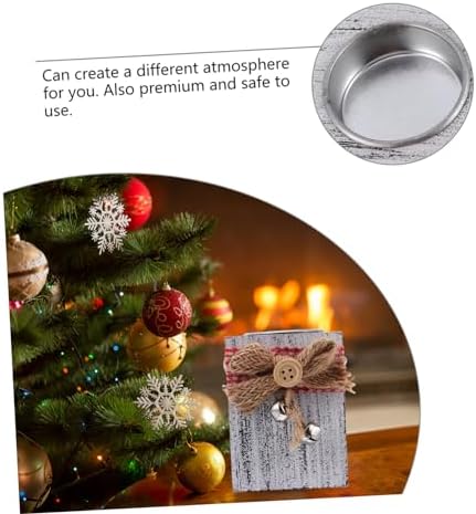 MAGICLULU Christmas Candle Holder Wooden Decor for Holiday Tables
