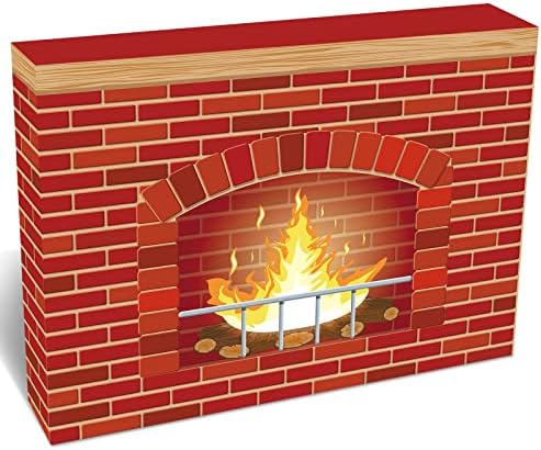 Geyee Christmas Cardboard Fireplace Decor