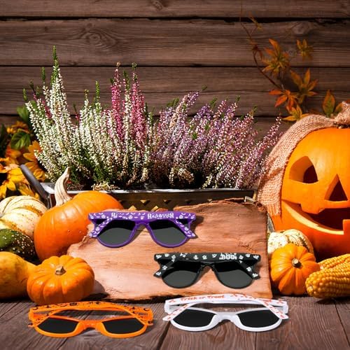 Flutesan 24 Pcs Halloween Glasses Set Photo Props