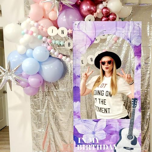 LaVenty Sparkling Guitar Themed Photo Booth Backdrop