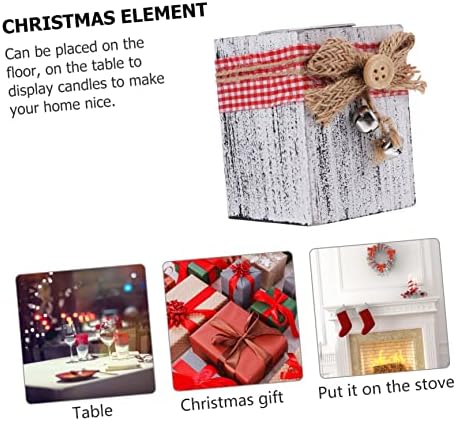 MAGICLULU Christmas Candle Holder Wooden Decor for Holiday Tables
