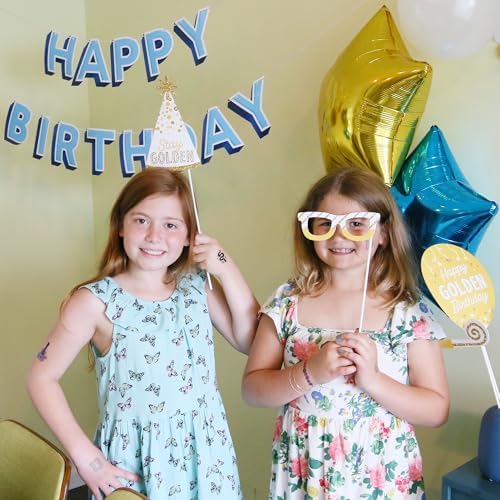 Big Dot of Happiness Birthday Photo Booth Props Kit - 20 Premium Pieces