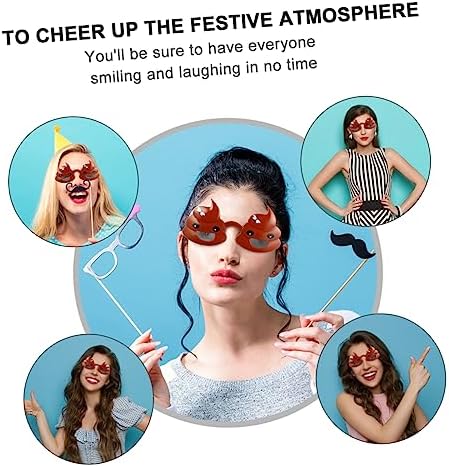 TOYANDONA Funny Poo Shape Glasses for Party