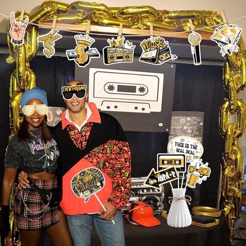 Cheereveal Hip Hop Photo Booth Props 24 Pieces