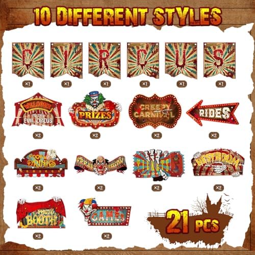 Blulu 21 Pcs Halloween Party Decorations