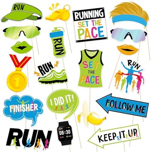 FOZEE Running Photo Booth Props 20Pcs