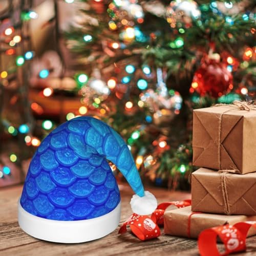 Qin And Zheng Ocean Blue Mermaid Santa Hat With LED Lights