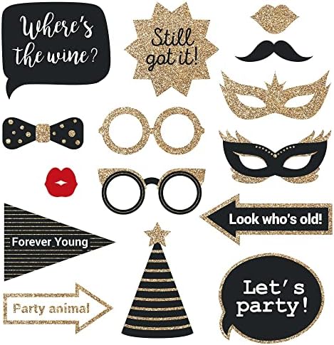 Perfect Occasion Fully Assembled Birthday Photo Booth Props 30 Piece Box Set