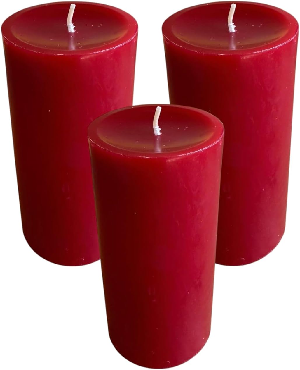 Mister Candle Dripless Unscented Pillar Candles Set of 3