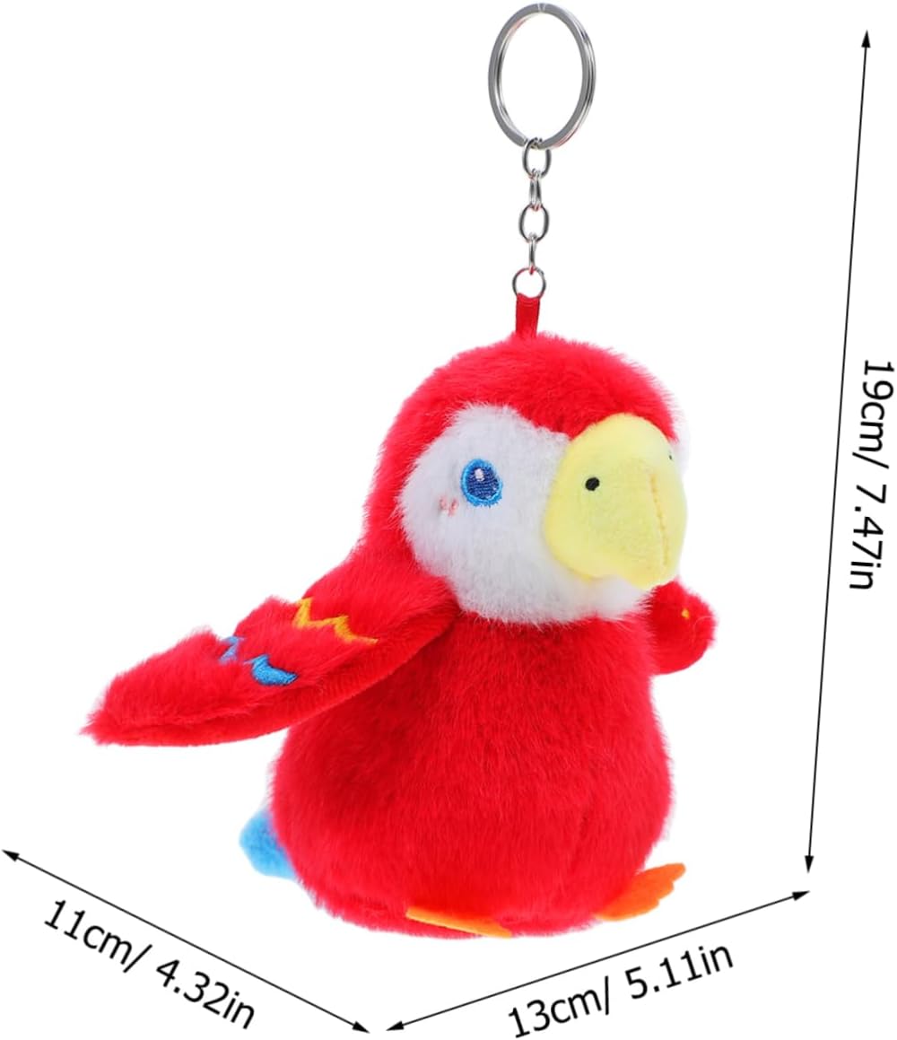 Unomor Soft Parrot Plush Keychain