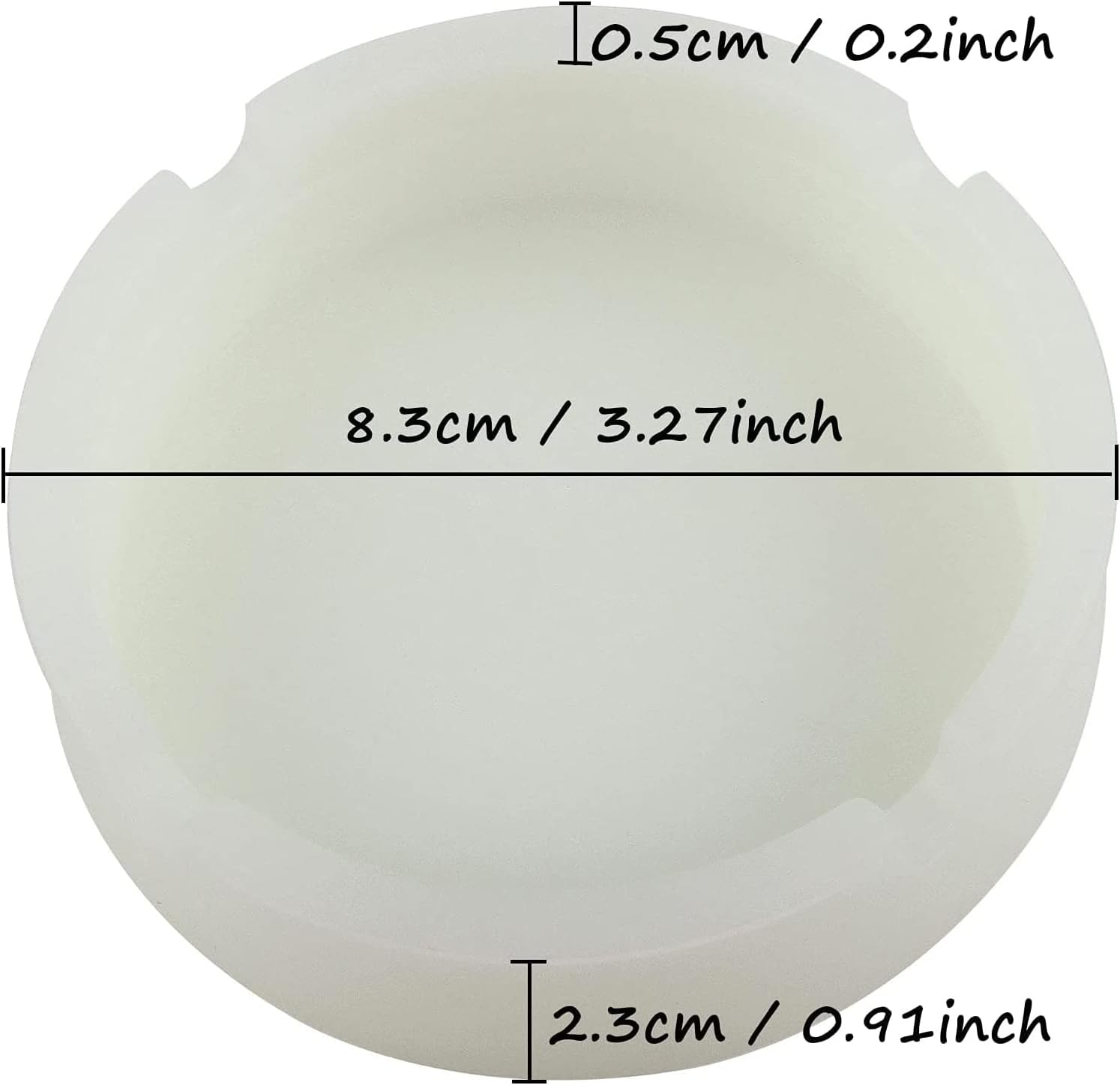 HOWDIA Luminous Ash Tray Set 3 Pack Heat Resistant
