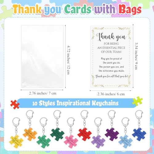 Geelin Team Puzzle Keychain Set for Appreciation Gifts