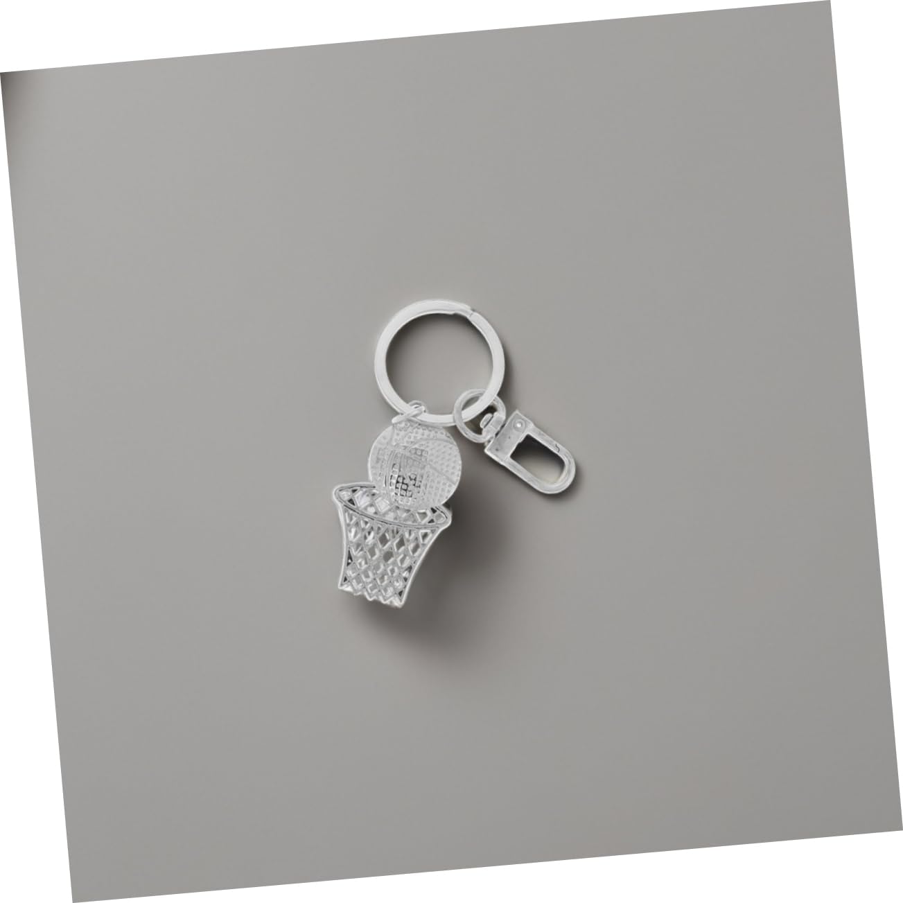2Pcs Basketball Hoop Keychain Stylish Sports Accessory