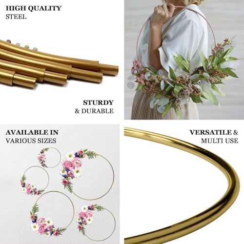 Efavormart 24 Inch Gold Metal Wreath Hoop Rings