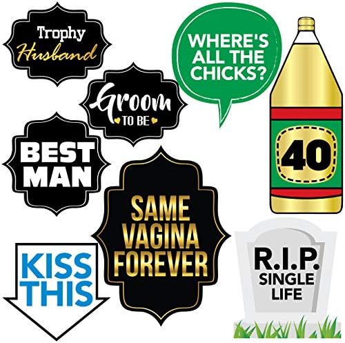 Bachelor Party Photo Booth Props 37 Piece Set