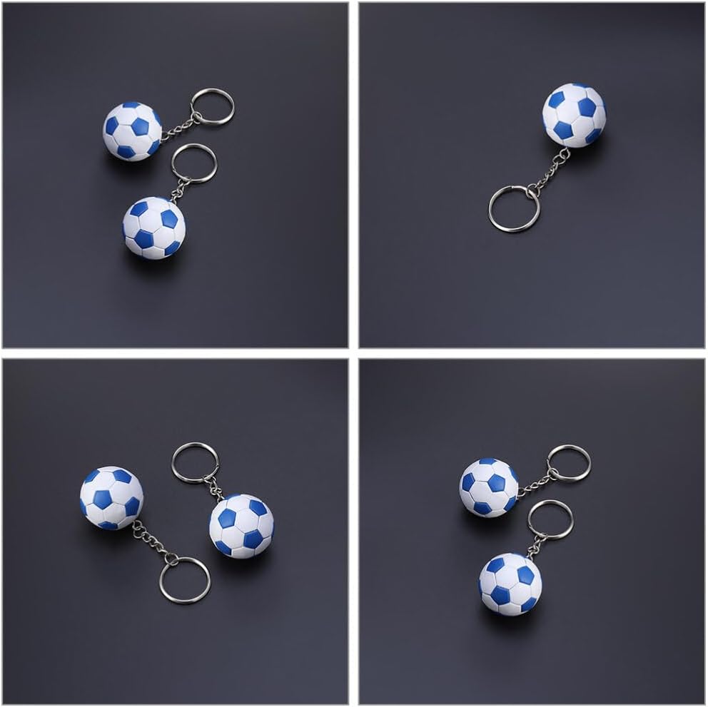 6pcs Soccer Keychain Pendants for Party Favors