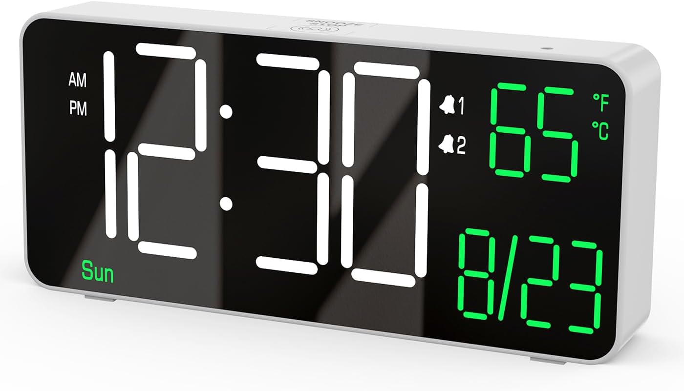 KOSUMOSU 67in Digital Alarm Clock with Auto Dimming